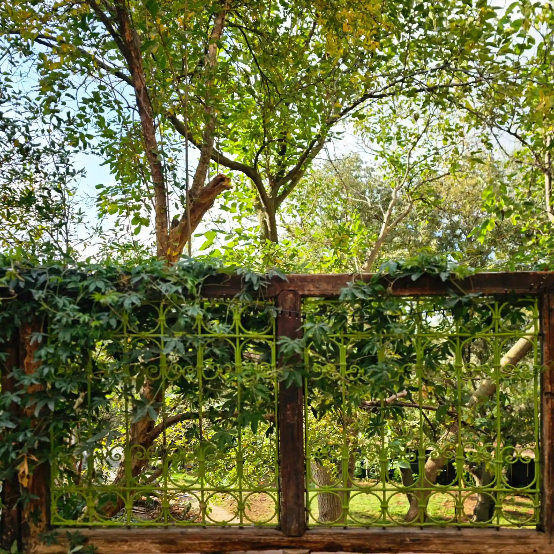 Rigoglioso giardino piantumato della guesthouse Dar Zaytoun a Bhalil