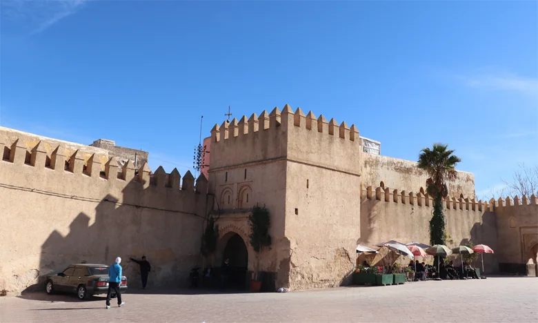 Historic crenellated gate and walls of Sefrou old city