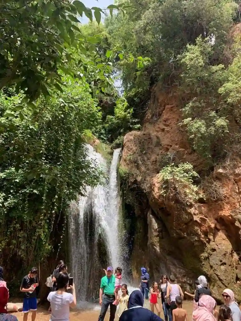Sefrou waterfall and surrounding greenery